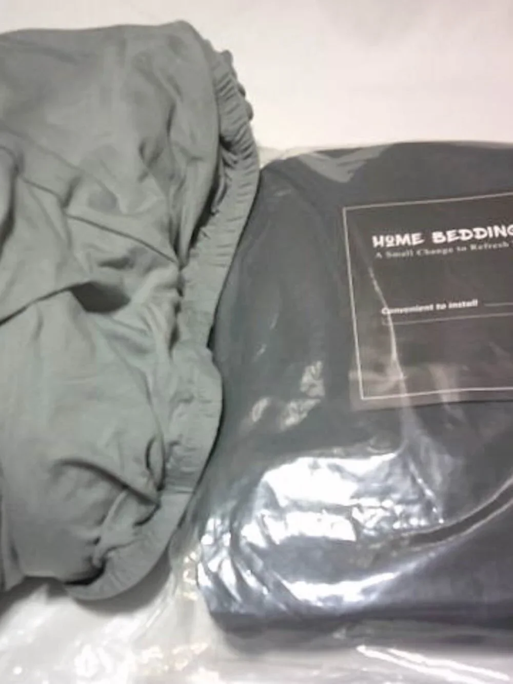 LOT 2 NEW TWIN SIZE BOX SPRING COVERS 4 WAY STRETCH GRAY & CHARCOAL GREY AMAZON